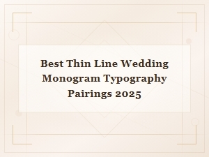 Best Thin Line Wedding Monogram Typography Pairings for 2025 | Modern Minimalist Fonts