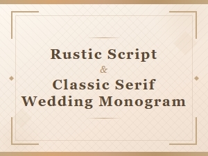 Rustic Script and Classic Serif Wedding Monogram Design